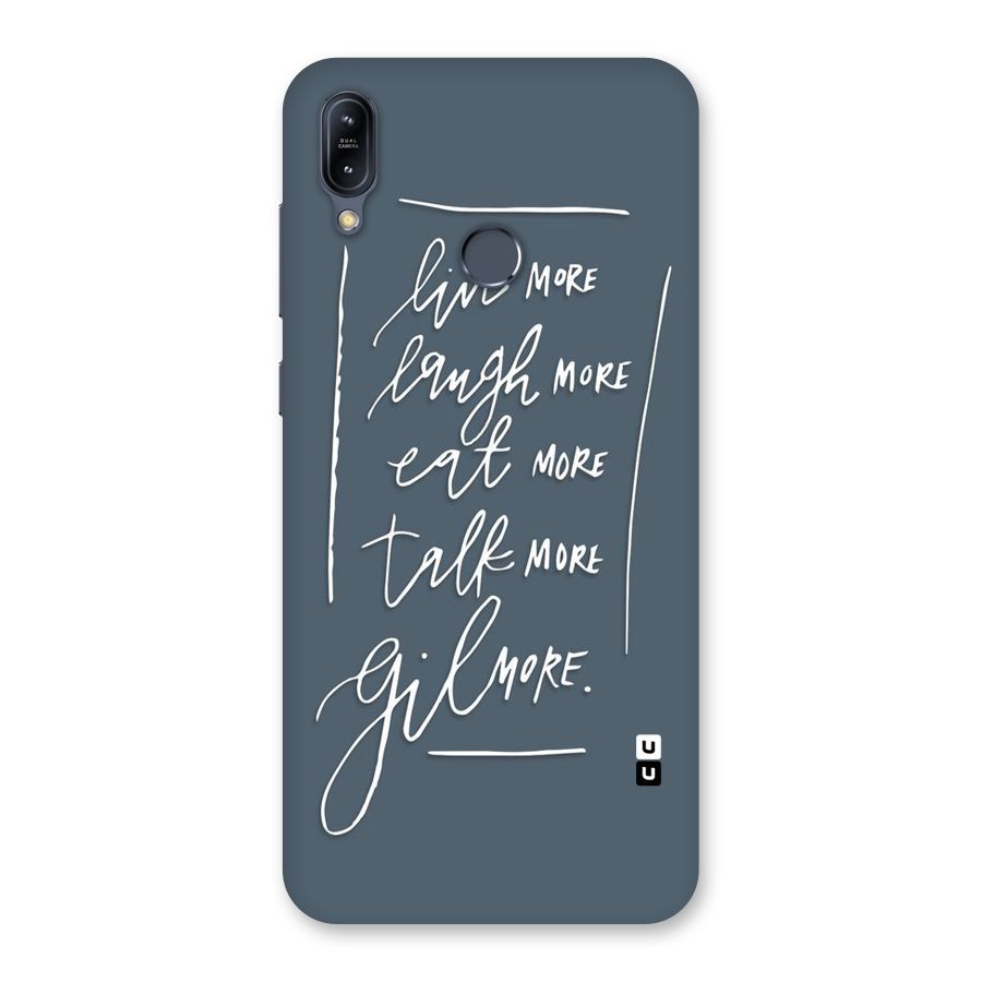 Live Laugh More Back Case for Zenfone Max M2