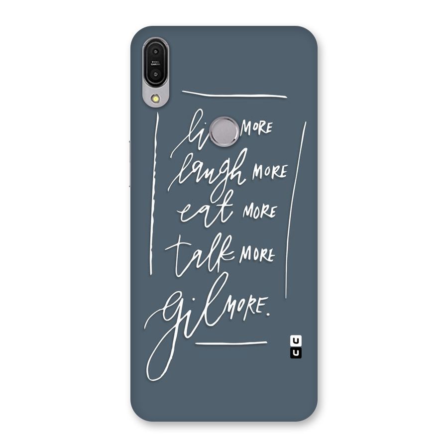 Live Laugh More Back Case for Zenfone Max Pro M1