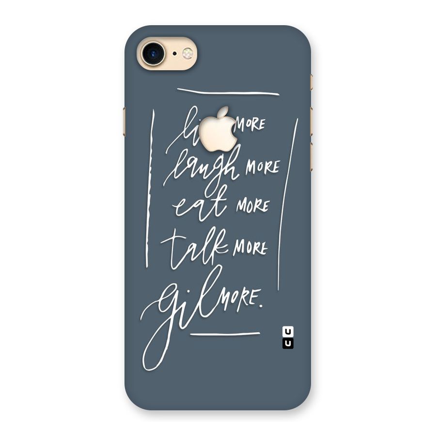 Live Laugh More Back Case for iPhone 7 Apple Cut