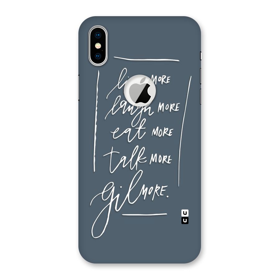 Live Laugh More Back Case for iPhone X Logo Cut
