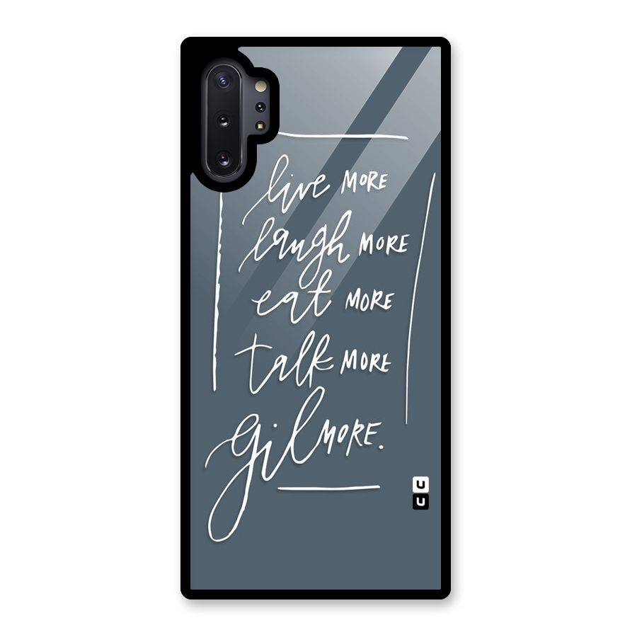 Live Laugh More Glass Back Case for Galaxy Note 10 Plus
