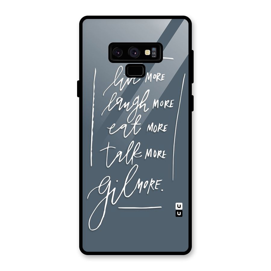 Live Laugh More Glass Back Case for Galaxy Note 9