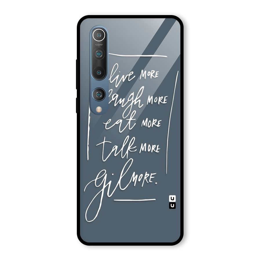 Live Laugh More Glass Back Case for Mi 10