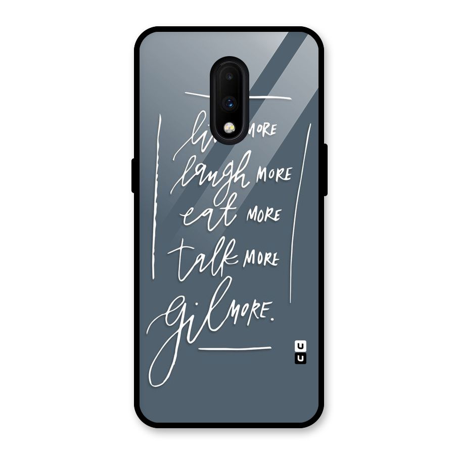 Live Laugh More Glass Back Case for OnePlus 7