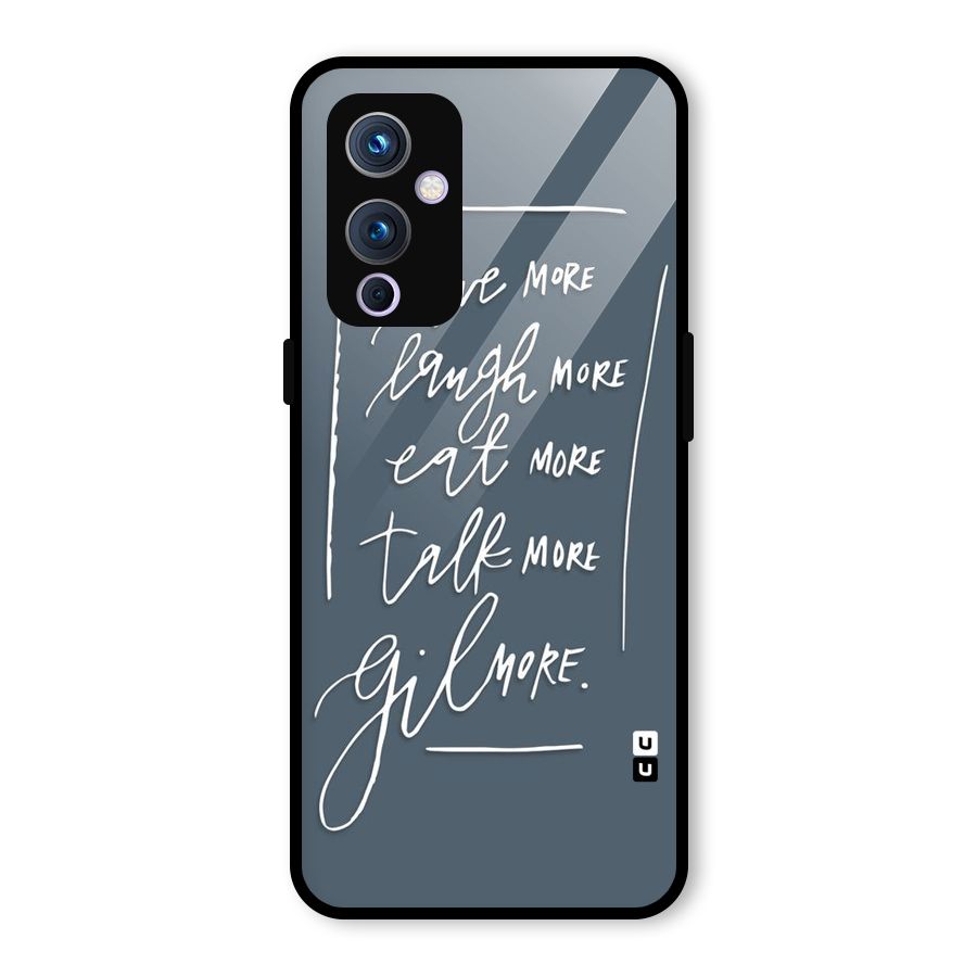 Live Laugh More Glass Back Case for OnePlus 9
