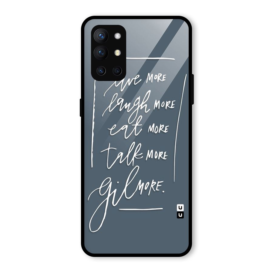 Live Laugh More Glass Back Case for OnePlus 9R