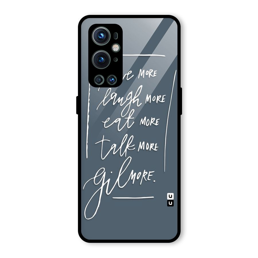 Live Laugh More Glass Back Case for OnePlus 9 Pro