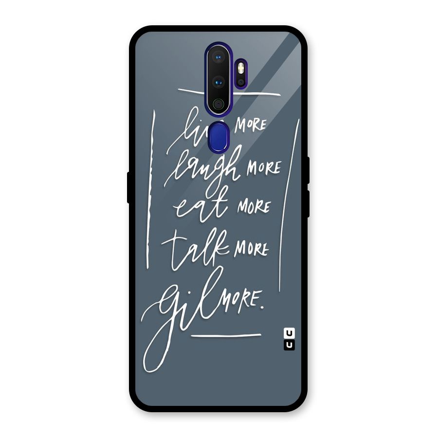 Live Laugh More Glass Back Case for Oppo A9 (2020)