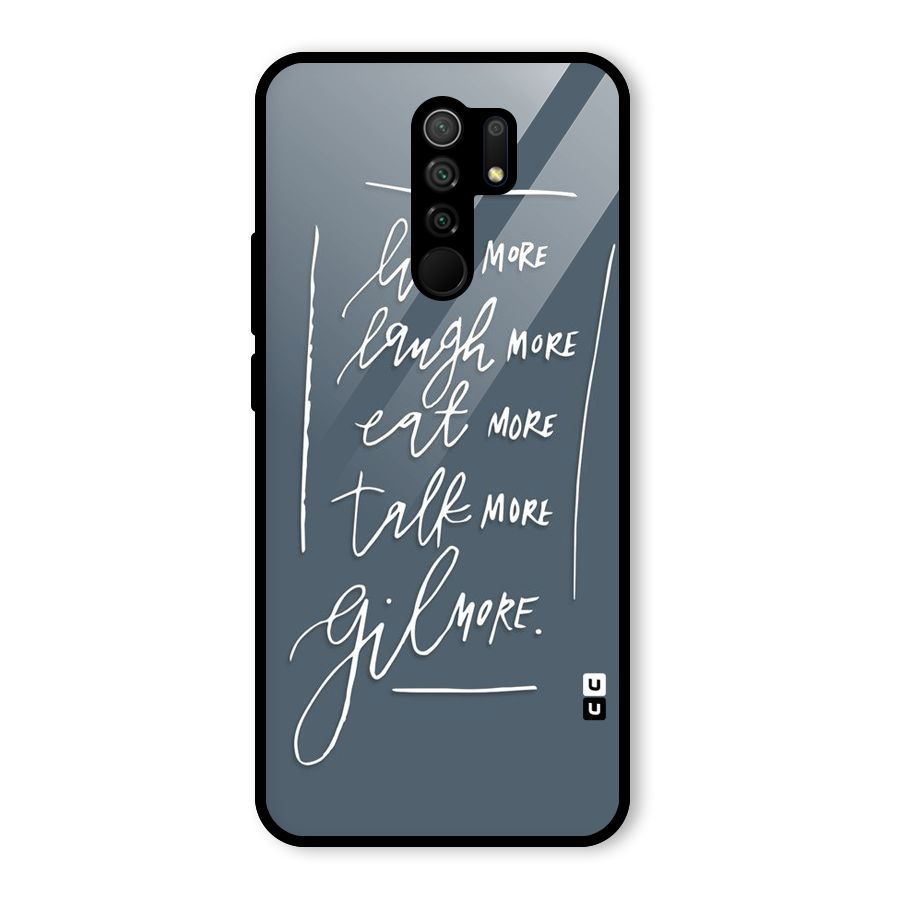 Live Laugh More Glass Back Case for Poco M2