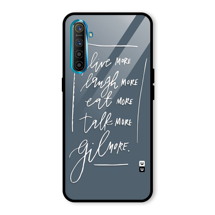 Live Laugh More Glass Back Case for Realme XT