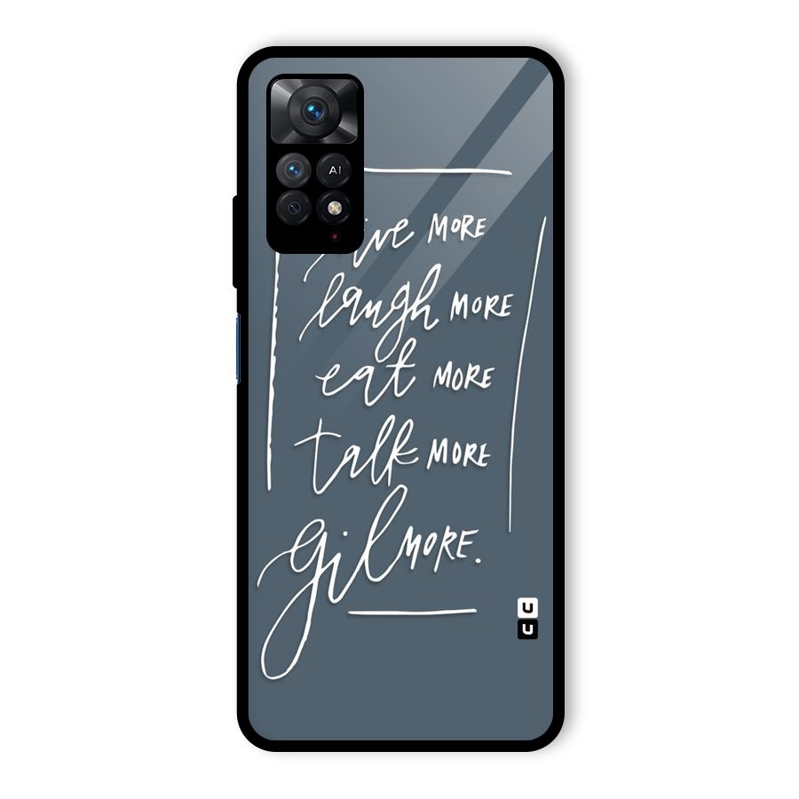 Live Laugh More Glass Back Case for Redmi Note 11 Pro Plus 5G