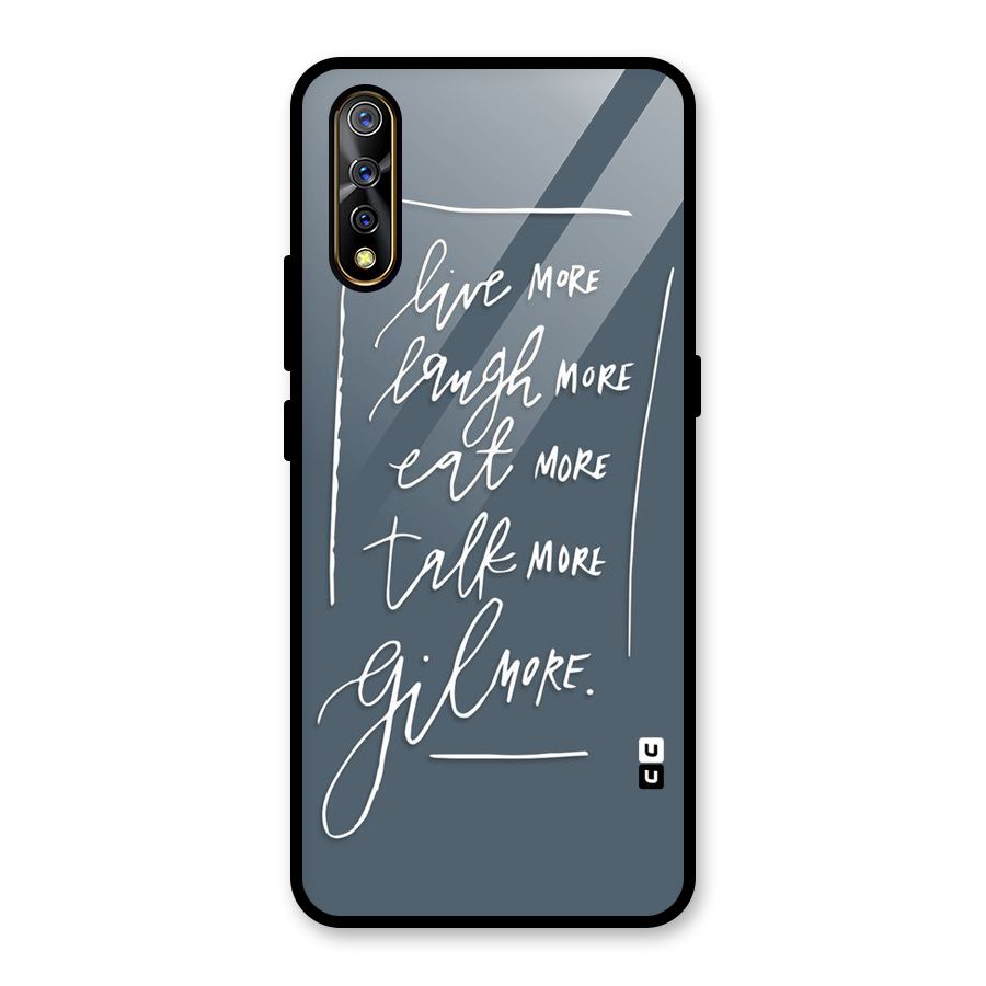 Live Laugh More Glass Back Case for Vivo S1