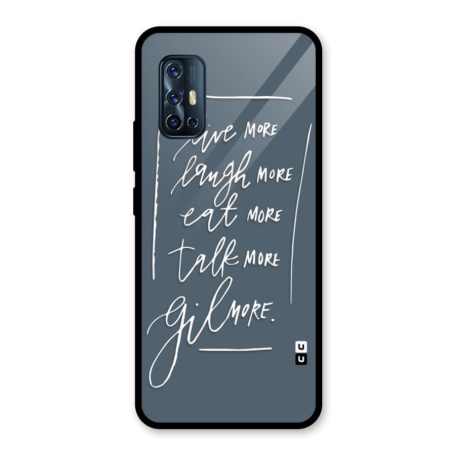 Live Laugh More Glass Back Case for Vivo V17
