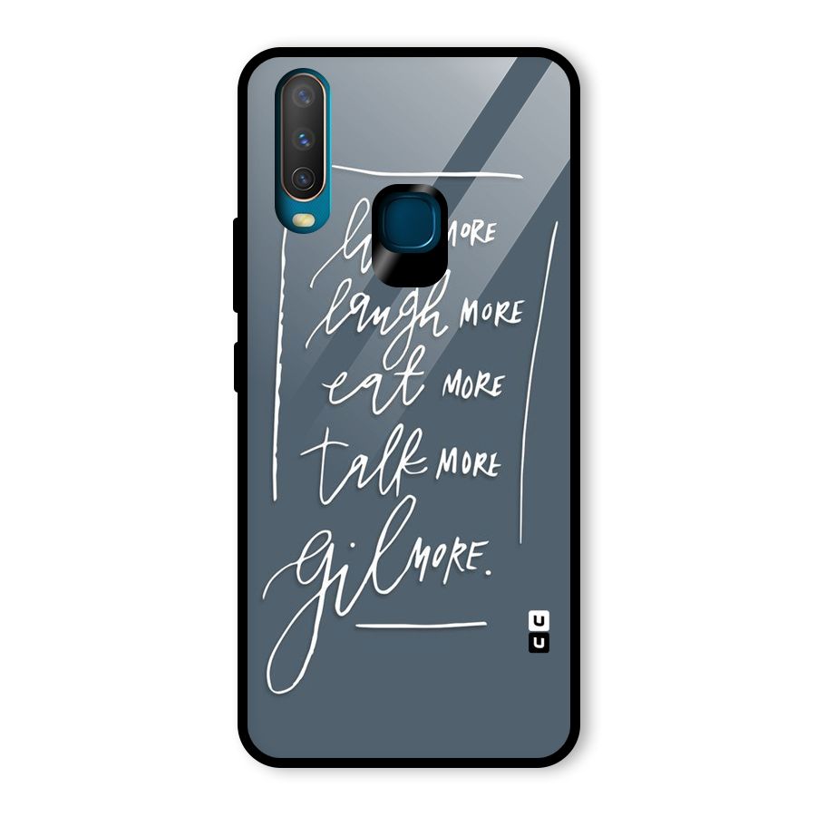 Live Laugh More Glass Back Case for Vivo Y17