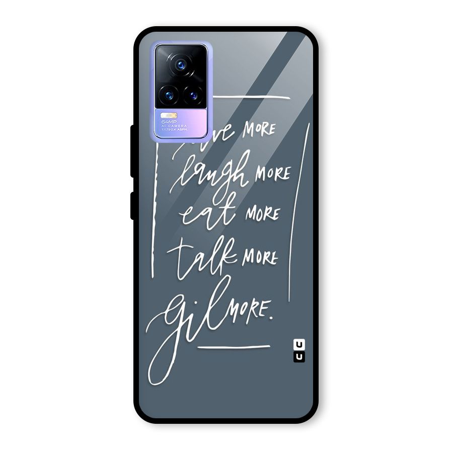 Live Laugh More Glass Back Case for Vivo Y73