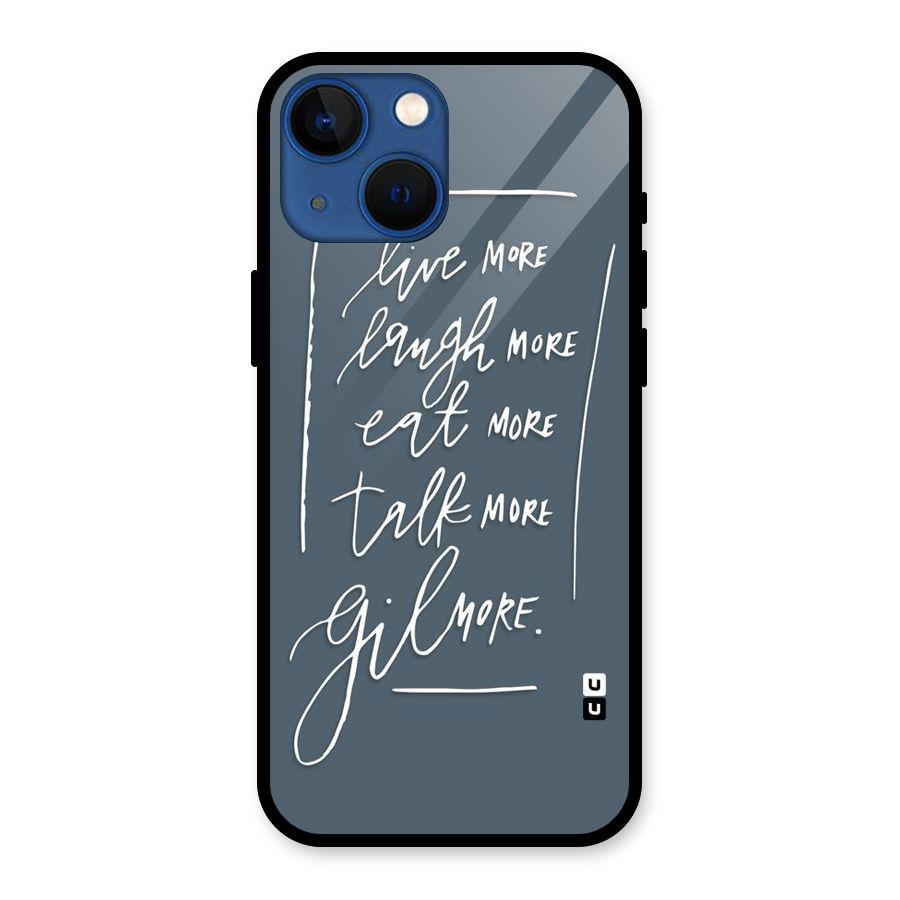 Live Laugh More Glass Back Case for iPhone 13 Mini