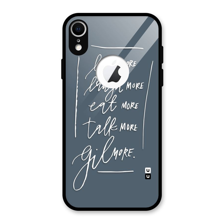 Live Laugh More Glass Back Case for iPhone XR Logo Cut
