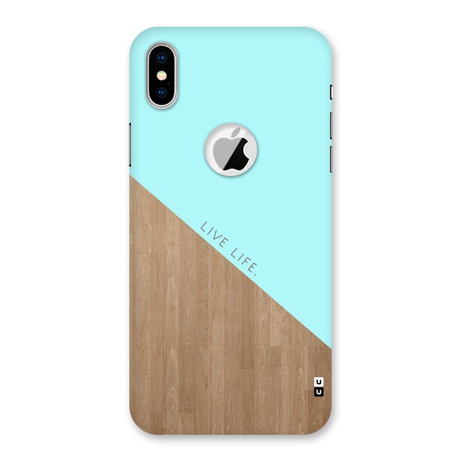 Live Life Back Case for iPhone X Logo Cut