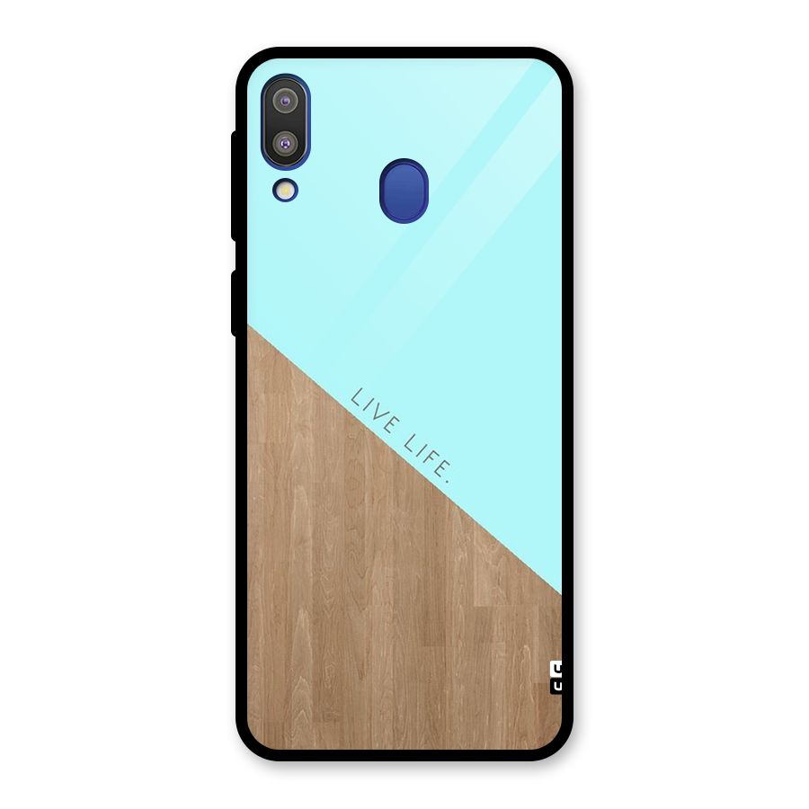 Live Life Glass Back Case for Galaxy M20