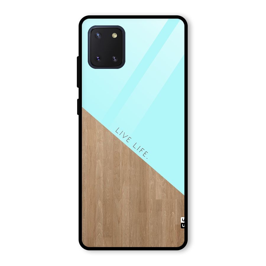 Live Life Glass Back Case for Galaxy Note 10 Lite