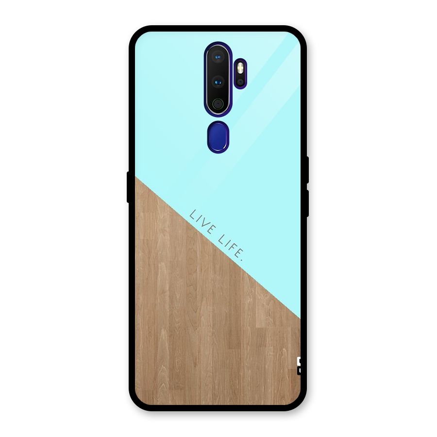 Live Life Glass Back Case for Oppo A9 (2020)