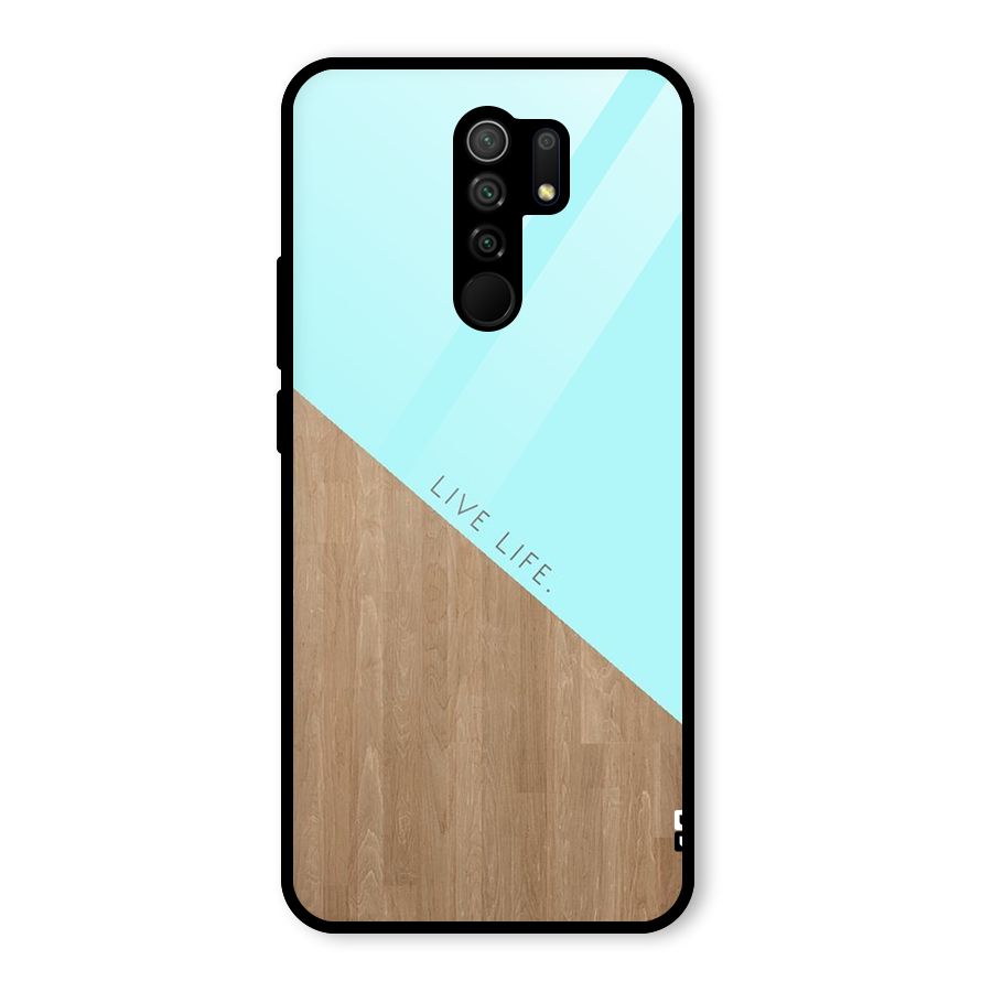Live Life Glass Back Case for Poco M2