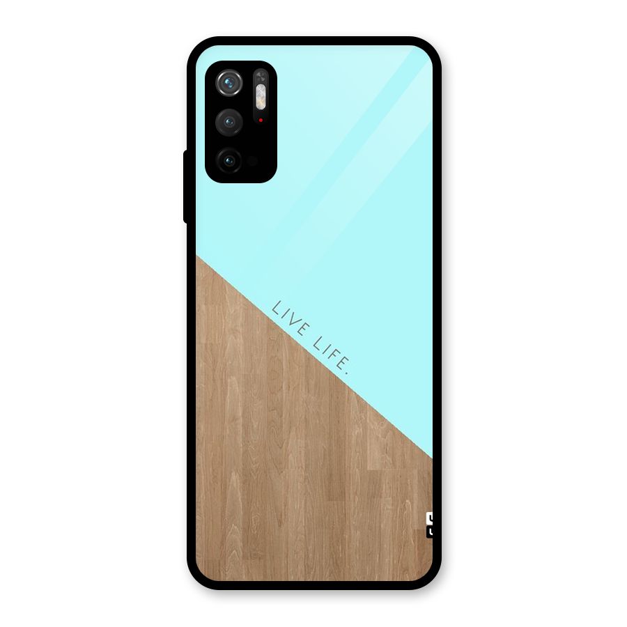 Live Life Glass Back Case for Poco M3 Pro 5G