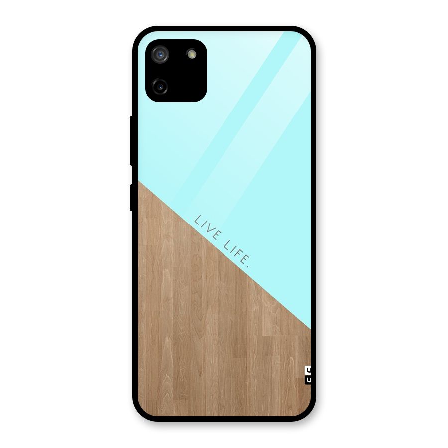Live Life Glass Back Case for Realme C11