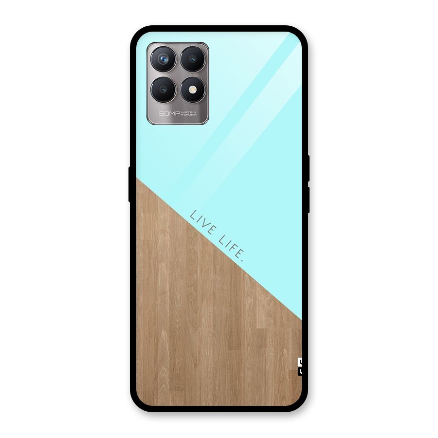 Live Life Glass Back Case for Realme Narzo 50
