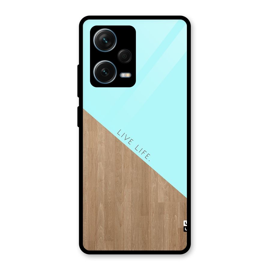 Live Life Glass Back Case for Redmi Note 12 Pro Plus 5G