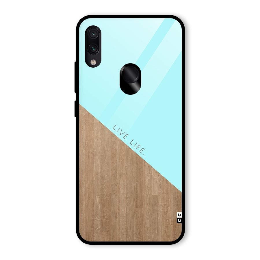 Live Life Glass Back Case for Redmi Note 7 Pro