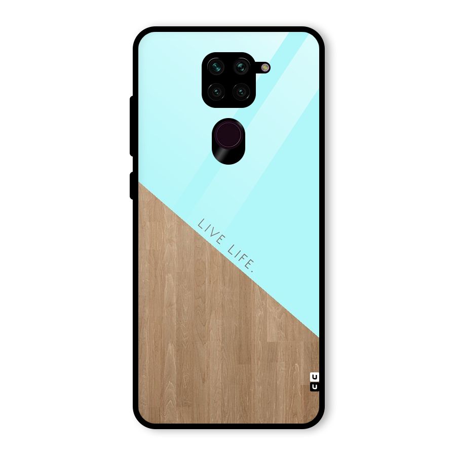 Live Life Glass Back Case for Redmi Note 9
