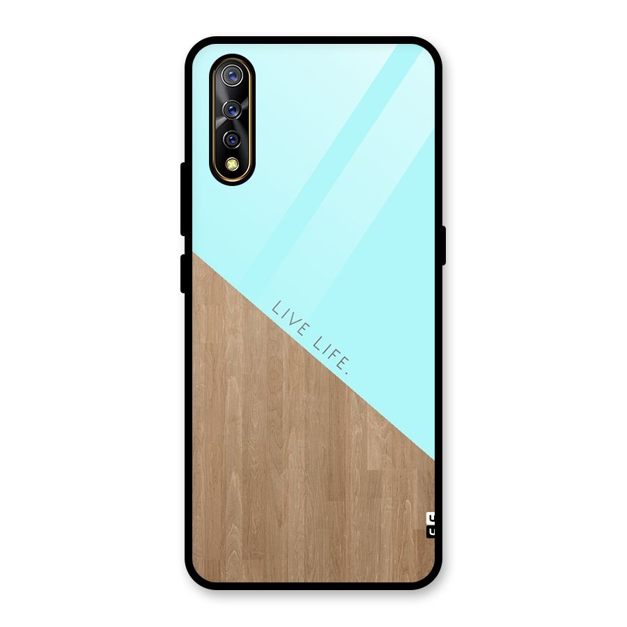 Live Life Glass Back Case for Vivo S1