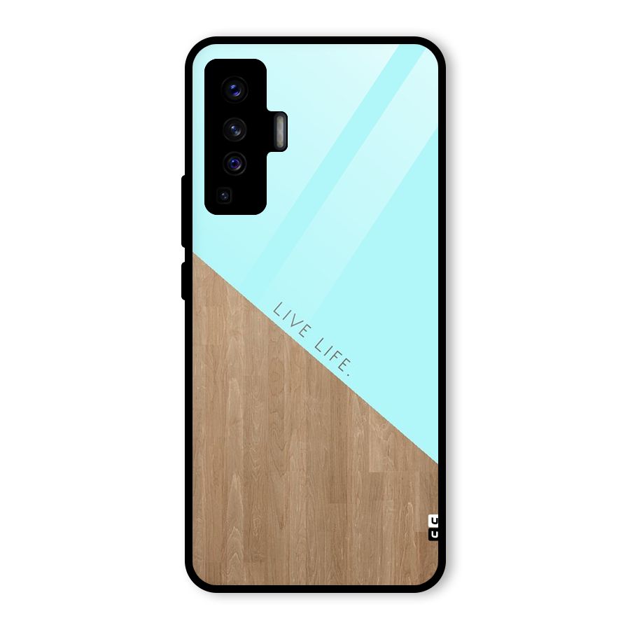Live Life Glass Back Case for Vivo X50