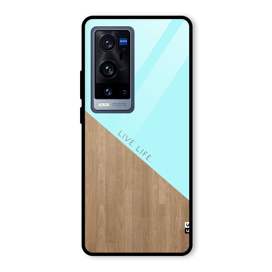 Live Life Glass Back Case for Vivo X60 Pro Plus