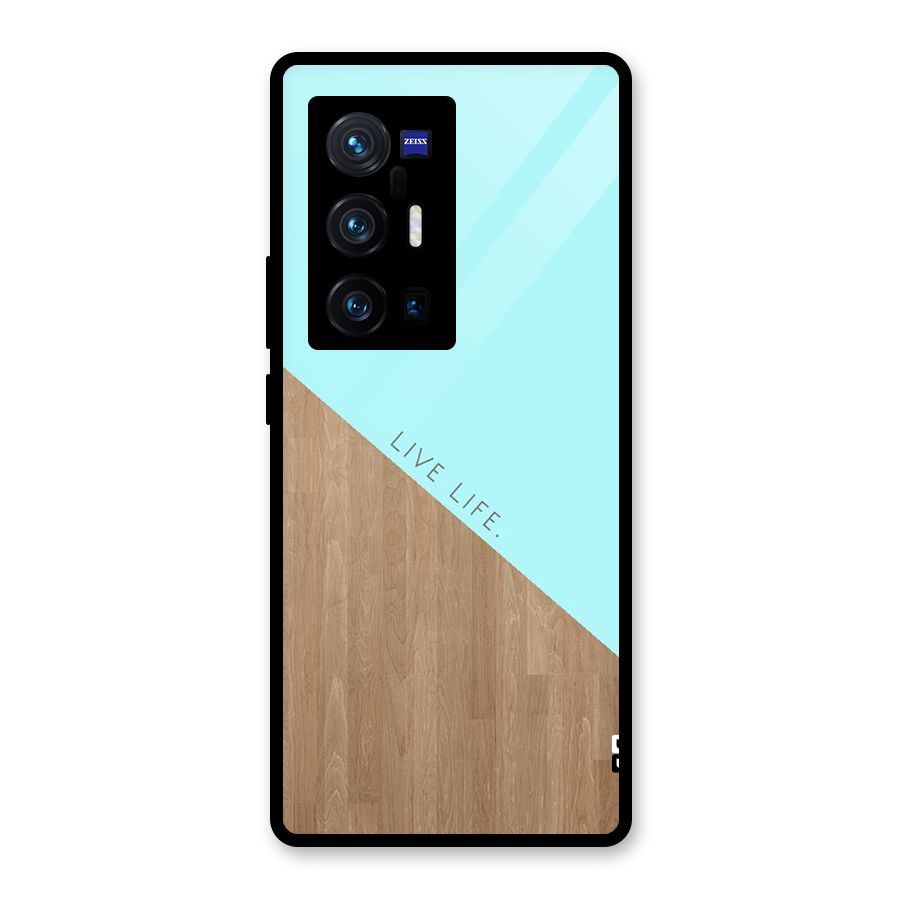 Live Life Glass Back Case for Vivo X70 Pro Plus