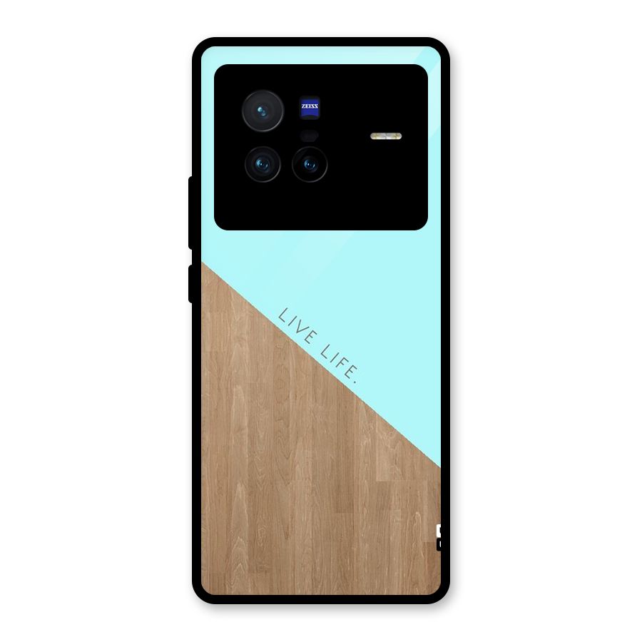 Live Life Glass Back Case for Vivo X80