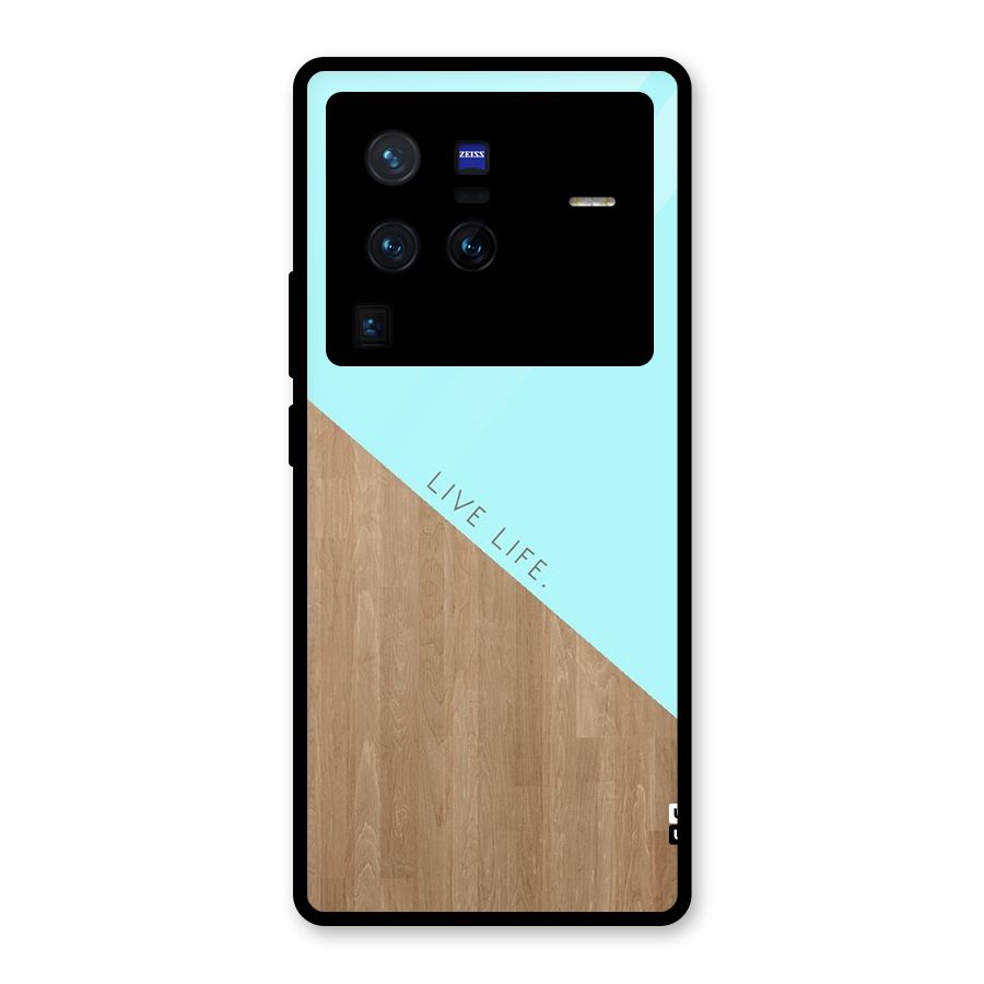 Live Life Glass Back Case for Vivo X80 Pro