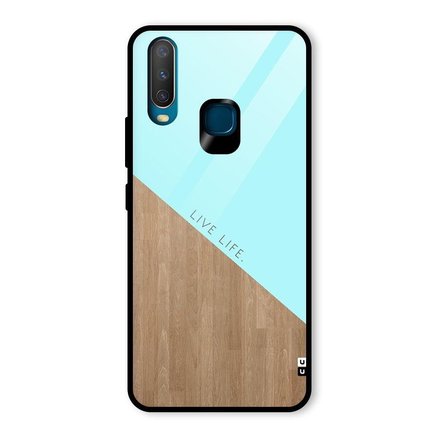 Live Life Glass Back Case for Vivo Y15