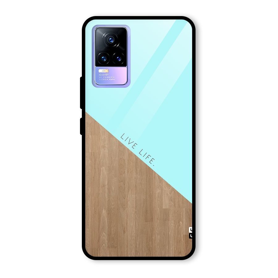 Live Life Glass Back Case for Vivo Y73