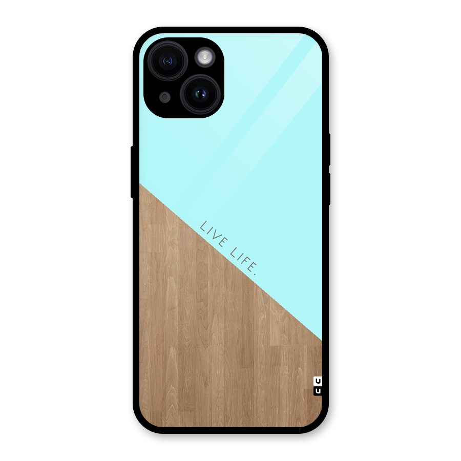 Live Life Glass Back Case for iPhone 14