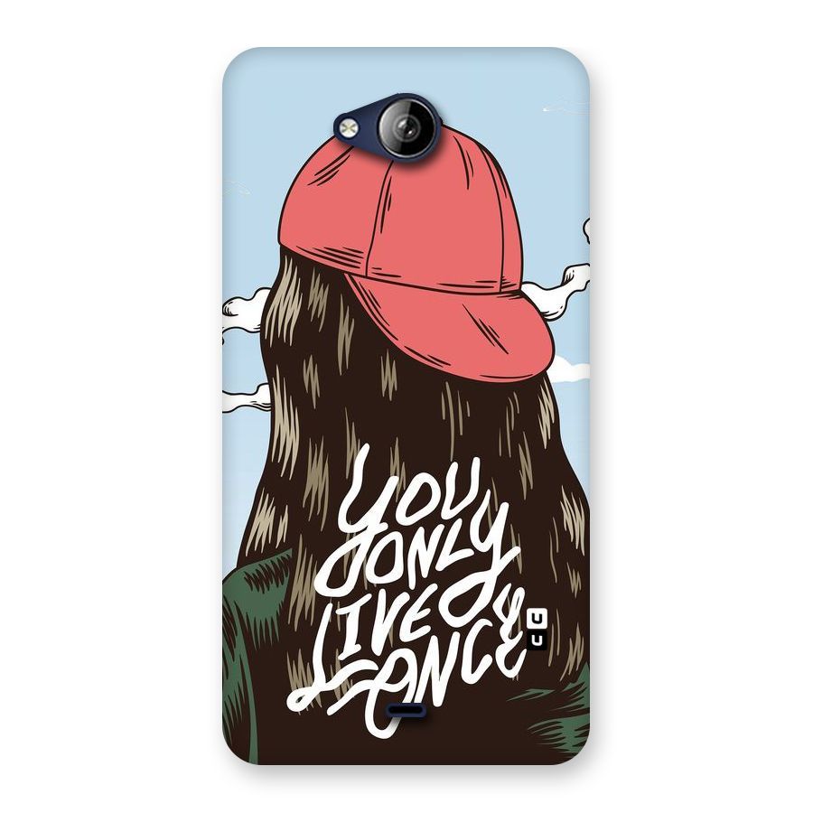 Live Once Back Case for Canvas Play Q355