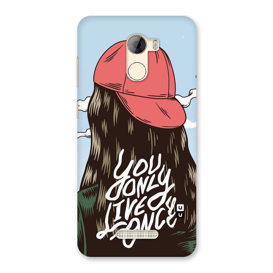 Live Once Back Case for Gionee A1 LIte
