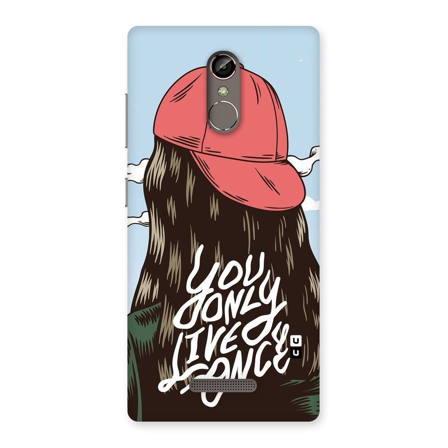 Live Once Back Case for Gionee S6s