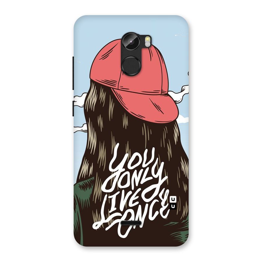 Live Once Back Case for Gionee X1