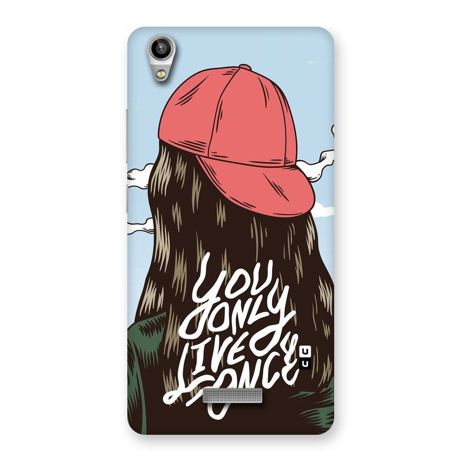 Live Once Back Case for Lava-Pixel-V1