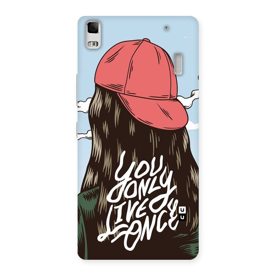 Live Once Back Case for Lenovo A7000
