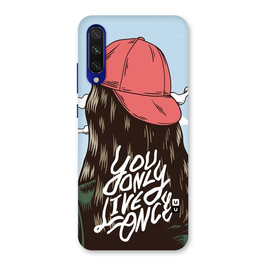 Live Once Back Case for Mi A3