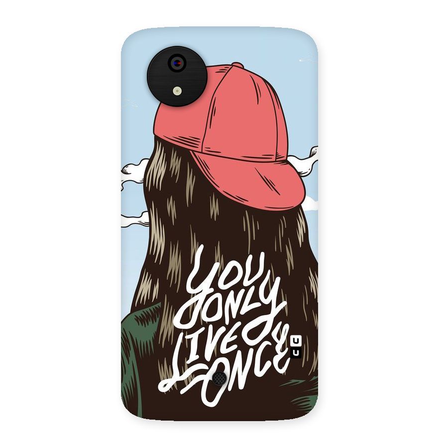 Live Once Back Case for Micromax Canvas A1