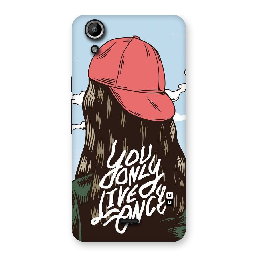 Live Once Back Case for Micromax Canvas Selfie Lens Q345